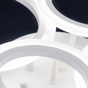 Lustre LED avec télécommande BETTY 43W, 4 Cercles, Lumière Froide/Chaude/Neutre, Dimmable, Blanc