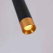 Lustre LED suspendu avec télécommande DAMARA 44W, Lumière Froide/Chaude/Neutre, Dimmable, Noir, Hauteur Réglable