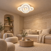 Lustre LED CRINELLA 45W, Diamètre 23cm, Lumière Froide/Chaude/Neutre, Blanc