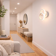 Lustre LED VERTEX CIRCULA 21W, 2 Cercles, Structure en Métal, Lumière Froide/Chaude/Neutre, Blanc