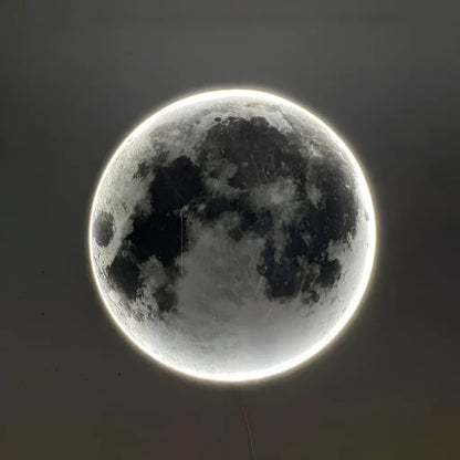 Applique murale LED décorative lune 55W diamètre 80CM lumière froide neutre chaude 3000/4000/6000K