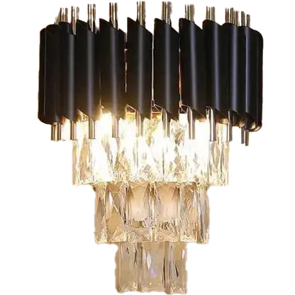 VERSAILLES Lustre Piccolo en Cristal, 2xE14, Noir