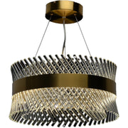 Lustre en cristal ALHAMBRA Nobile, LED, 52W, diamètre 40cm, lumière chaude/froide/neutre, variable, hauteur réglable, doré