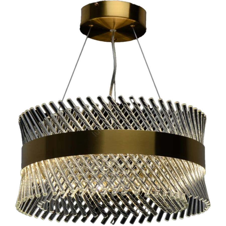 Lustre en cristal ALHAMBRA Nobile, LED, 52W, diamètre 40cm, lumière chaude/froide/neutre, variable, hauteur réglable, doré