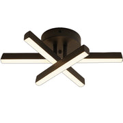 Lustre LED Diego, 26 W, noir, métal, lumière froide/chaude/neutre