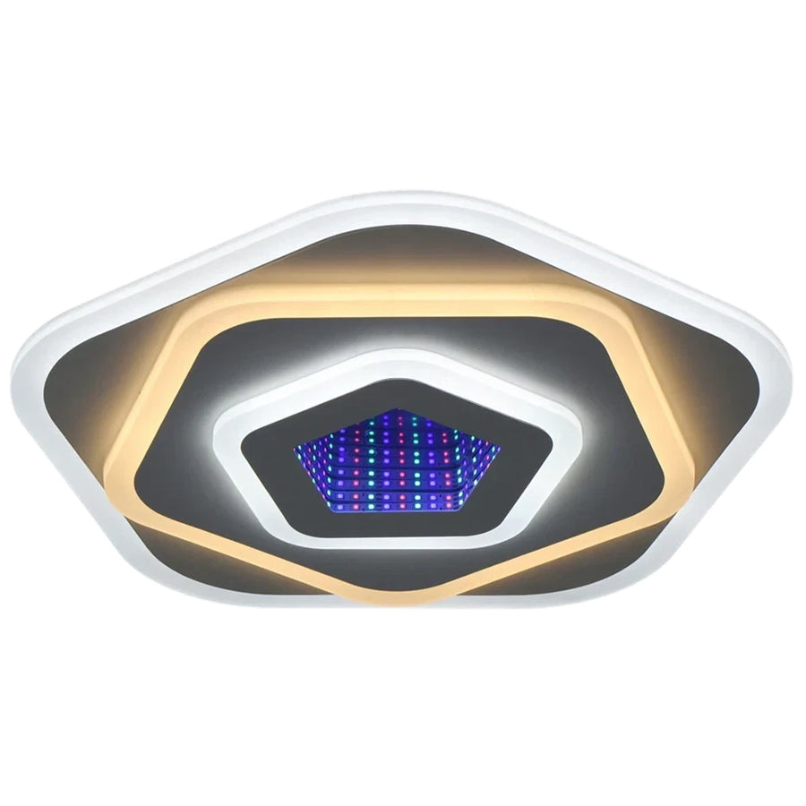 Lustre LED 3D NEXA 39W, diamètre 23cm, lumière froide/chaude/neutre, blanc