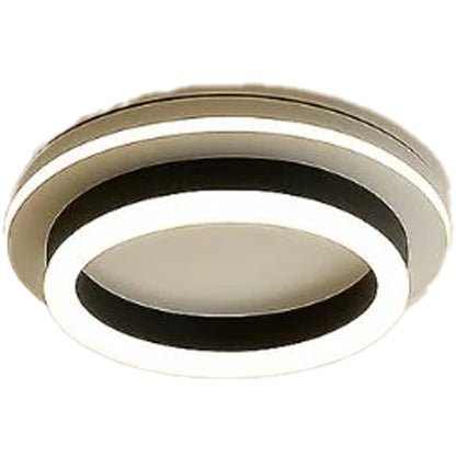 Lustre LED MODERNE 25W, diamètre 20cm, rond, lumière froide/chaude/neutre, noir