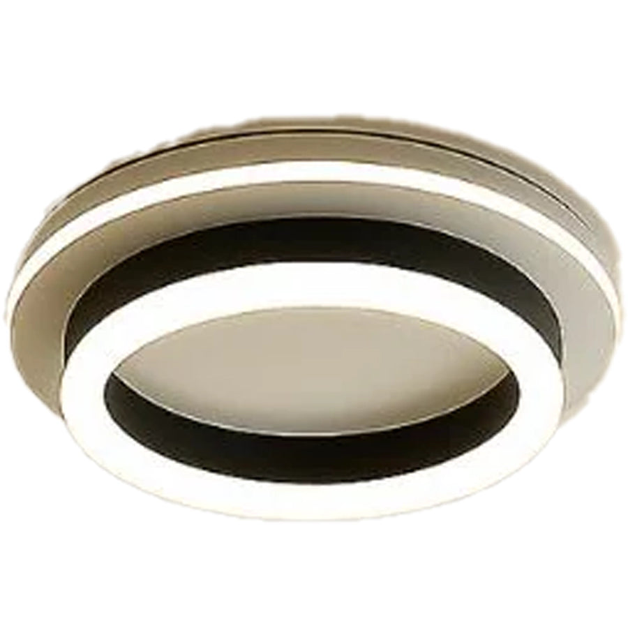 Lustre LED MODERNE 25W, diamètre 20cm, rond, lumière froide/chaude/neutre, noir