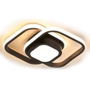 Lustre LED DUOFORM, 21W, 3 carrés, Lumière froide/chaude/neutre, Noir