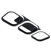 Lustre LED VERTEX 34W, 3 carrés, Linéaire, Lumière Froid/Chaud/Neutre, Noir