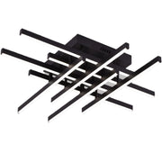 Lustre LED avec télécommande LINEX, 108W, 8 éléments, Lumière Froide/Chaude/Neutre, Dimmable, Noir