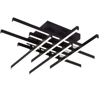 Lustre LED avec télécommande LINEX, 108W, 8 éléments, Lumière Froide/Chaude/Neutre, Dimmable, Noir