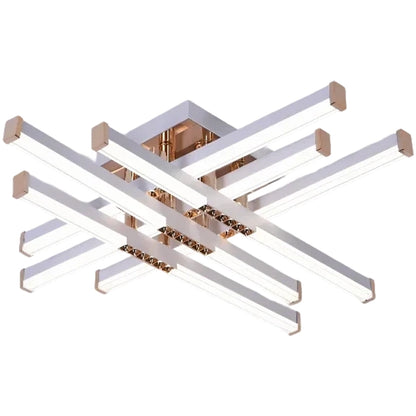 Lustre LED avec télécommande LT178/6WH, 84W, 6 éléments, lumière froide/chaude/neutre, variable, blanc