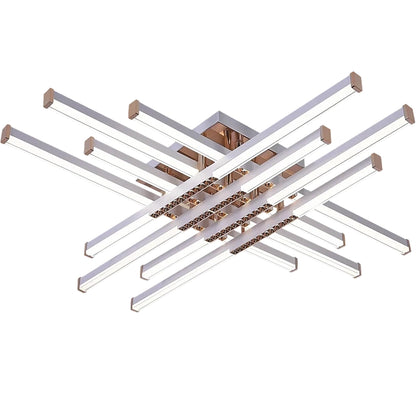 Lustre LED avec télécommande LT178/8WH, 98W, 8 éléments, lumière froide/chaude/neutre, variable, blanc