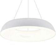 Lustre LED suspendu avec télécommande CHIARA, 73W, Lumière Froid/Chaude/Neutre, Dimmable, Blanc