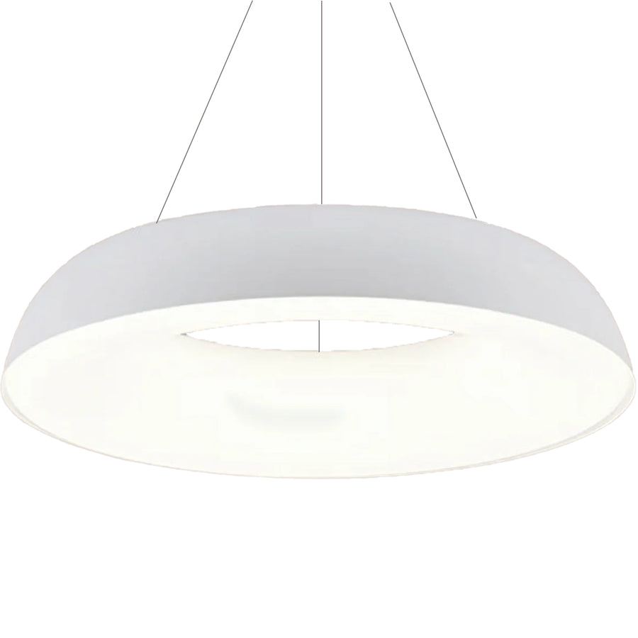Lustre LED suspendu avec télécommande CHIARA, 73W, Lumière Froid/Chaude/Neutre, Dimmable, Blanc