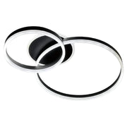 Lustre LED avec télécommande RINOVA 66W, 2 Cercles, Lumière Froide/Chaude/Neutre, Dimmable, Noir
