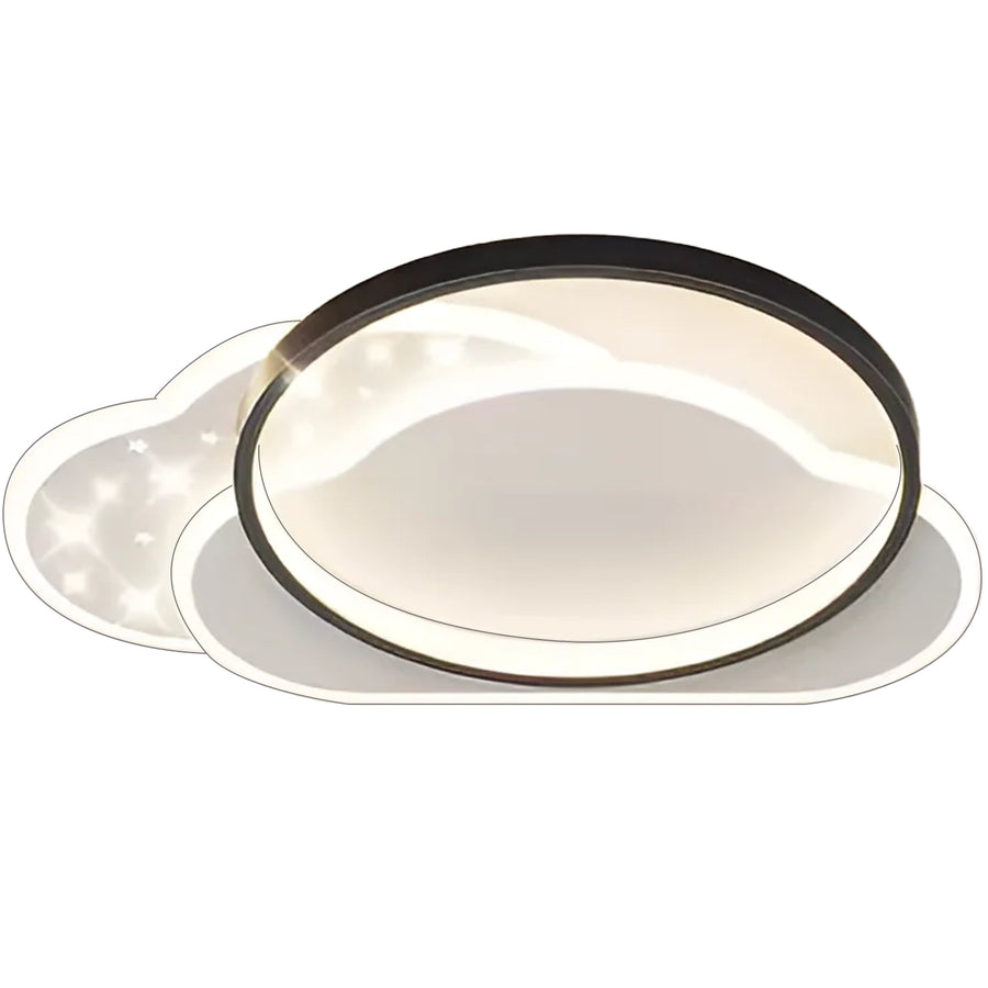 Lustre LED avec télécommande NUVIA 71W, Nuage, Lumière Froide/Chaude/Neutre, Dimmable, Noir