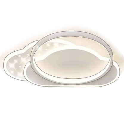Lustre LED avec télécommande NUVIA 71W, Nuage, Lumière Froide/Chaude/Neutre, Dimmable, Blanc