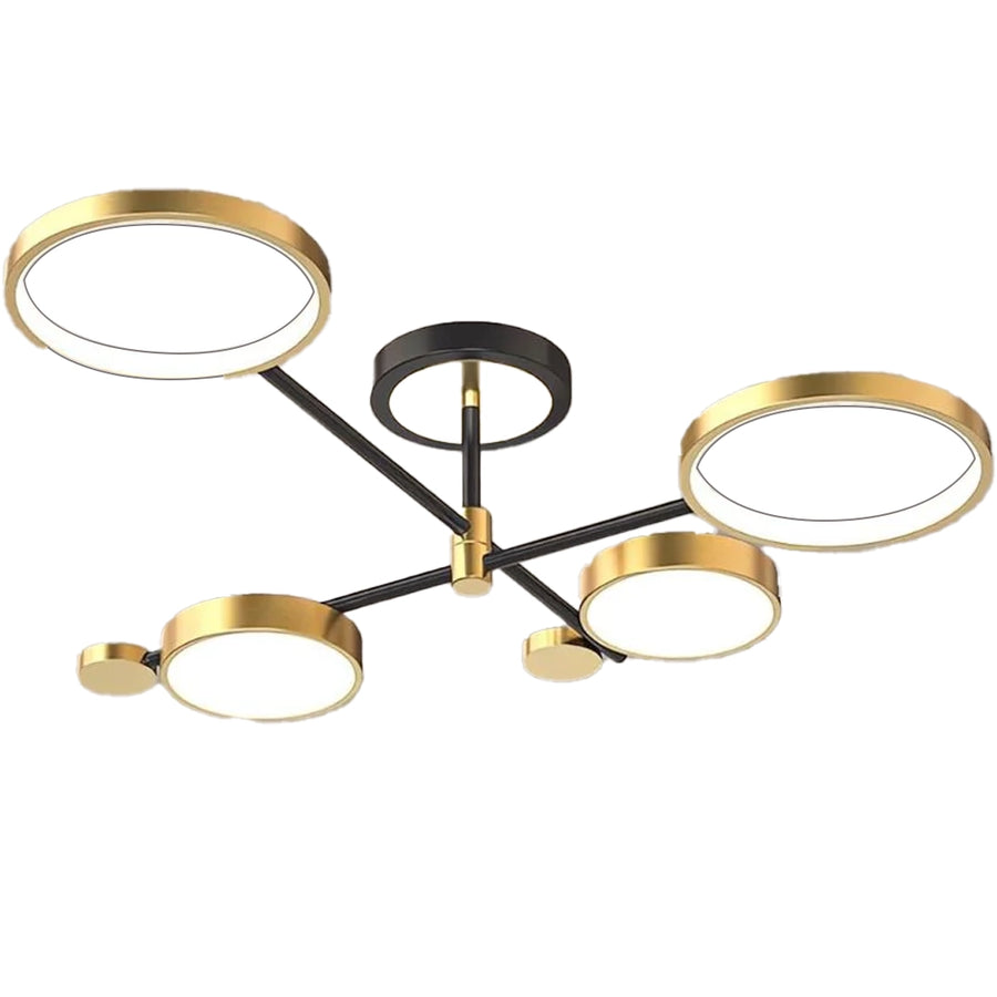 Lustre LED avec télécommande MARIA, 4 éléments, 22W, lumière chaude/froide/neutre, variable, doré