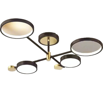 Lustre LED avec télécommande MARIA, 22W, 4 éléments, lumière chaude/froide/neutre, variable, noir