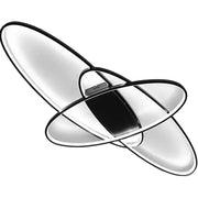 Lustre LED avec télécommande ORBITA 74W, 3 Éléments, Ovale, Lumière Froide/Chaude/Neutre, Dimmable, Noir