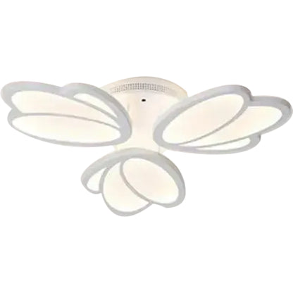 Lustre LED avec télécommande TULIP 45W, 3 Pétales, Lumière Froide/Chaude/Neutre, Gradable, Blanc