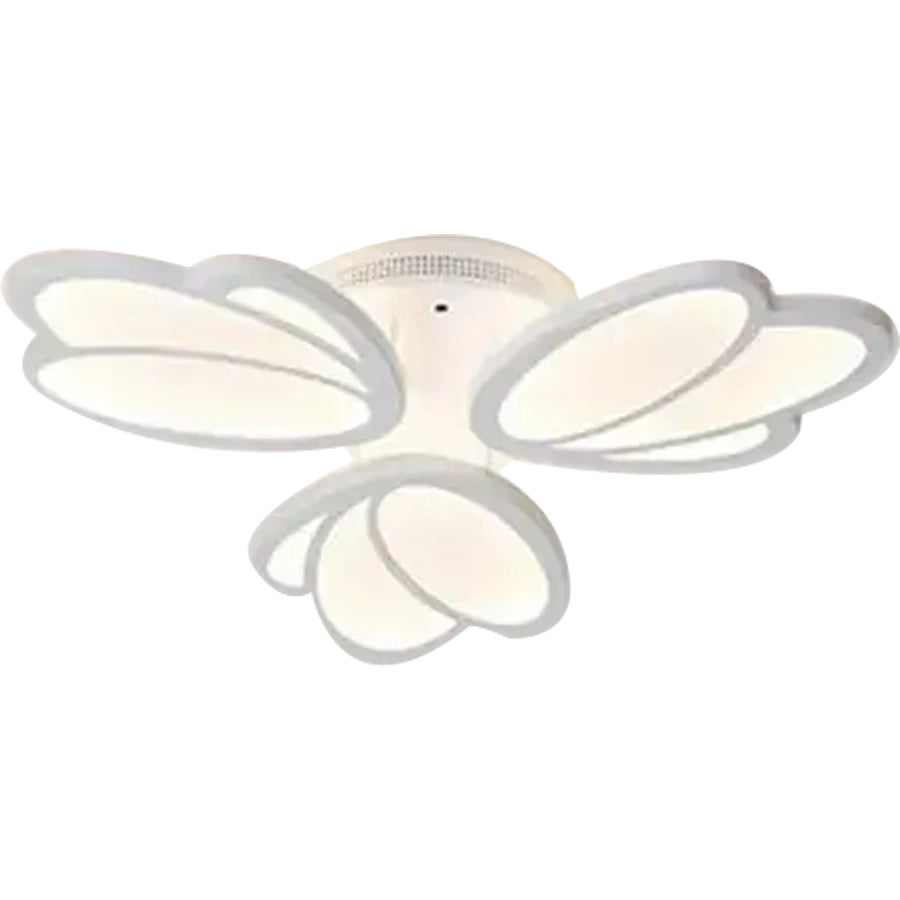 Lustre LED avec télécommande TULIP 45W, 3 Pétales, Lumière Froide/Chaude/Neutre, Gradable, Blanc