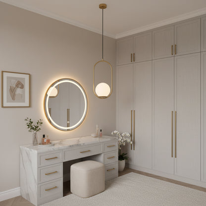 LOFT Gallery Lustre moderne, 1x E27, or blanc, métal, hauteur réglable