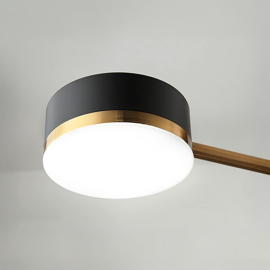 Lustre LED Palius 48W Noir, 4 Bras