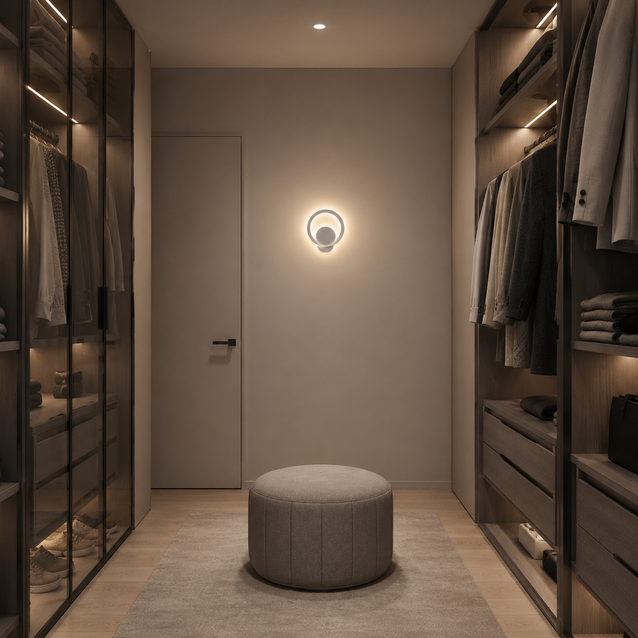 Lampe LED Urbanist 19W Ronde Lumière Froid/Chaude/Neutre Acrylique et Métal Blanc