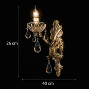 WATSON LAKE Applique Crystal, 1xE14, Métal et Cristal, Doré