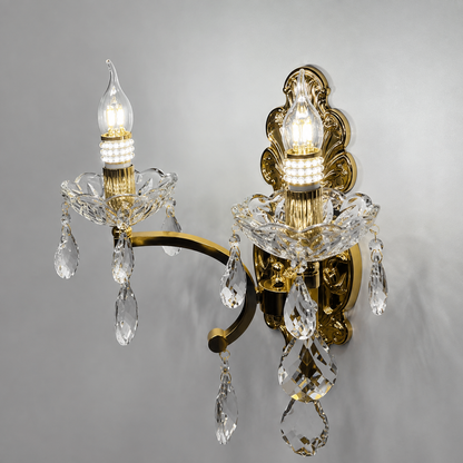 WATSON LAKE Applique Crystal, 2xE14, Métal et Cristal, Doré
