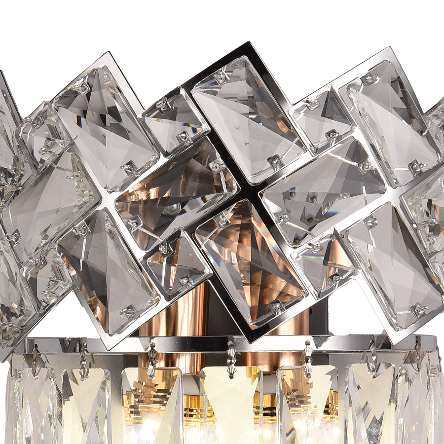 Applique WINDSOR Cristal, 2x E14, Chrome Brillant Appliques d'intérieur Default Title Alessandro Design