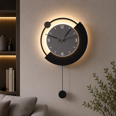 Applique murale décorative LED ARC Ø30 cm Lumière froide/neutre/chaude Noir