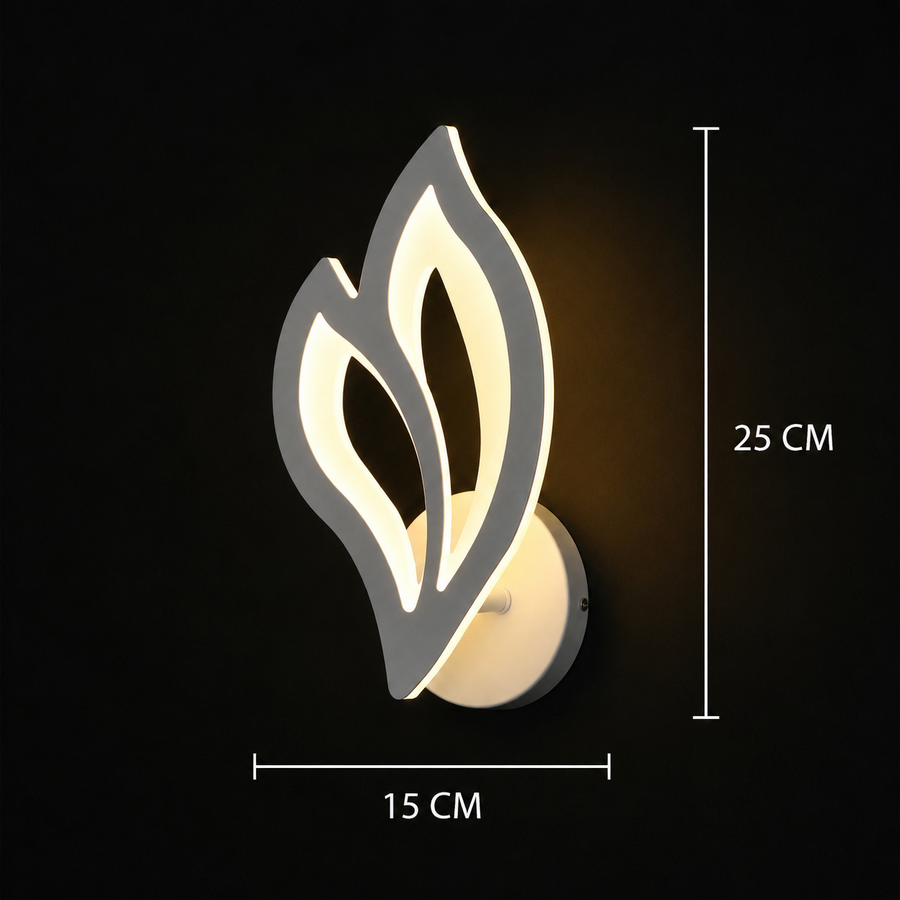 Lampe LED LILY 14W Lumière Pétale Froid/Chaud/Neutre Acrylique et Métal Blanc