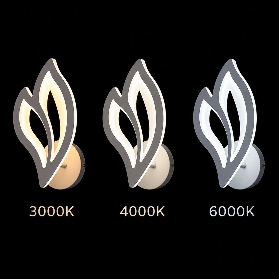 Lampe LED LILY 14W Lumière Pétale Froid/Chaud/Neutre Acrylique et Métal Blanc