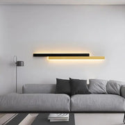LINIUS Lustre LED 29W, 2 éléments, Linéaire, Lumière Chaude/Neutre/Froide, Or Noir Appliques intérieures Default Title Alessandro Design