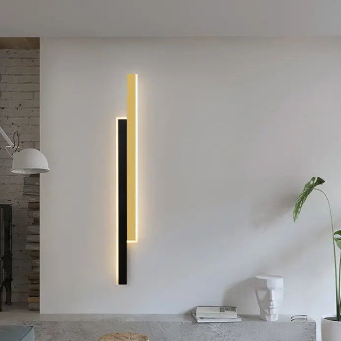 LINIUS Lustre LED 29W, 2 éléments, Linéaire, Lumière Chaude/Neutre/Froide, Or Noir Appliques intérieures Default Title Alessandro Design