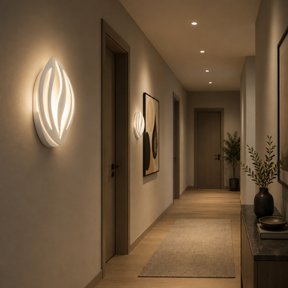 Lampe LED ORCHID 11W Pétale Lumière Froide/Chaude/Neutre Acrylique Métal Blanc