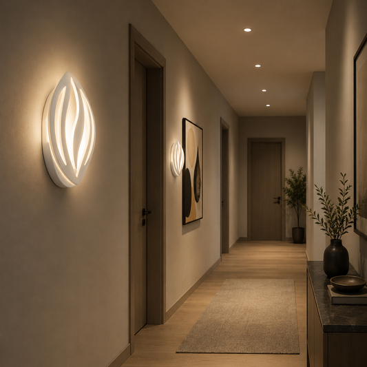 Lampe LED ORCHID 11W Pétale Lumière Froide/Chaude/Neutre Acrylique Métal Blanc