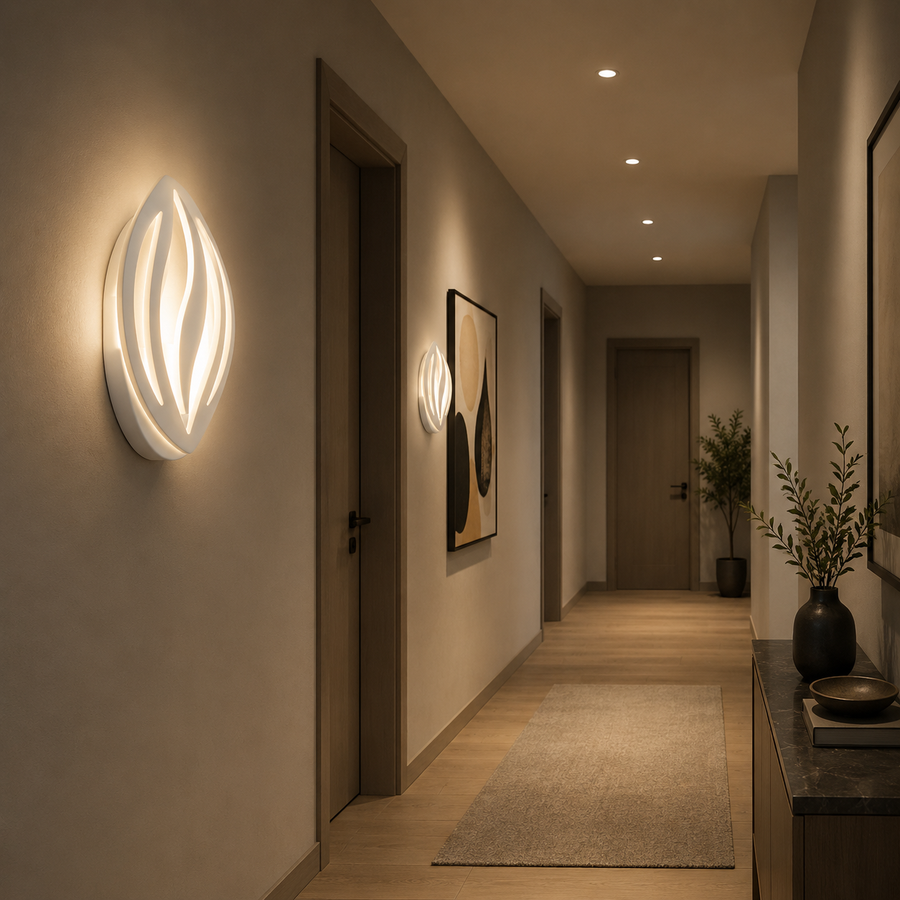 Lampe LED ORCHID 11W Pétale Lumière Froide/Chaude/Neutre Acrylique Métal Blanc