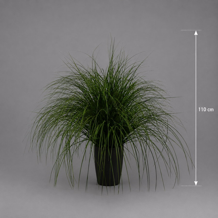 Plante ornementale artificielle de type fontaine, 110 cm, verte, sans pot