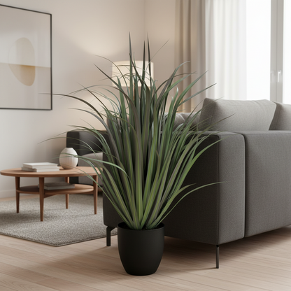 Plante artificielle Dracaena, gazon ornemental, 93 cm, vert, sans pot
