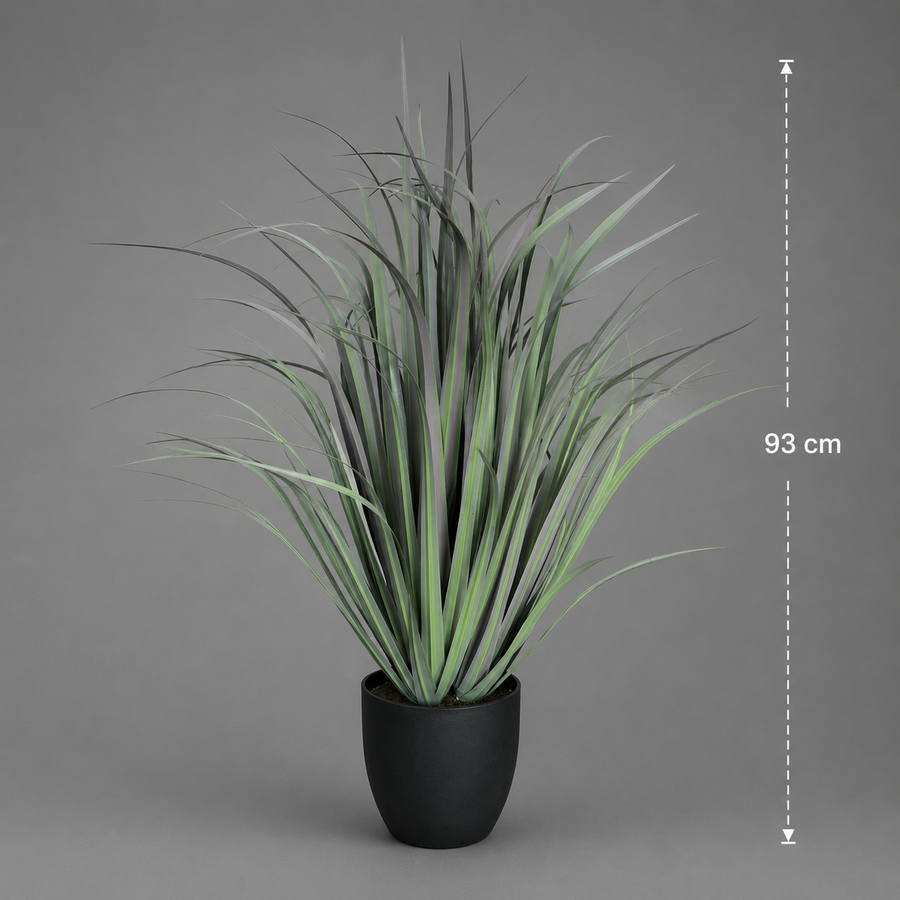 Plante artificielle Dracaena, gazon ornemental, 93 cm, vert, sans pot
