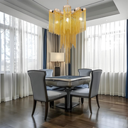 Lustre B8000/4GD, 4xE14, diamètre 43 cm, hauteur 68 cm, IP20, or, fer, aluminium, ampoules non incluses