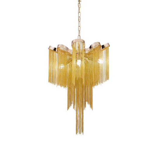 Lustre Aurora, 4xE14, diamètre 43 cm, hauteur 68 cm, doré, lustres modernes en métal titre par défaut Alessandro Design