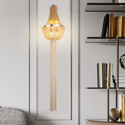 Aplice Lustre B8009/5GD, 4xE14, diamètre 34 cm, hauteur 150 cm, IP20, or, fer, aluminium, ampoules non incluses