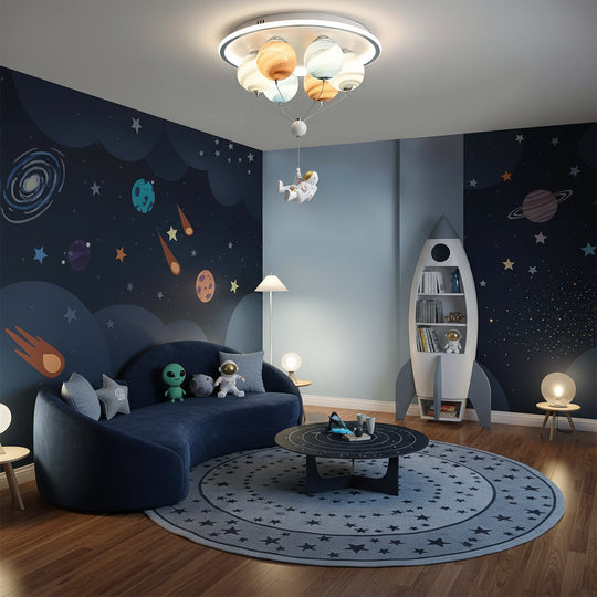Lustre LED ASTRONAUT 60W, 6xE27, lumière froide/chaude/neutre, lustres pour enfants blancs Default Title Alessandro Design