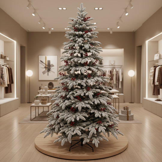 Sapin CRAN artificiel, 180 cm, 505 pointes, Vert et Blanc